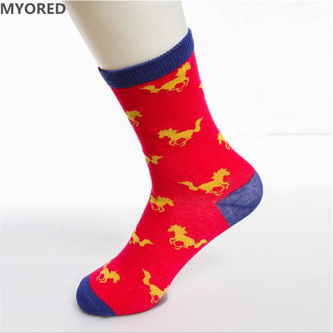 MYORED cartoon squirrel fox owl cute lovely animal cotton short socks women girls lady female crew sock candy color winter