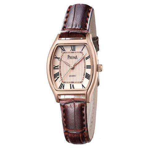Relogio Feminino PREMA Women Watches Montre Femme Marque De Luxe Leather Band Tonneau Shape Quartz Ladies Watch Reloj Mujer