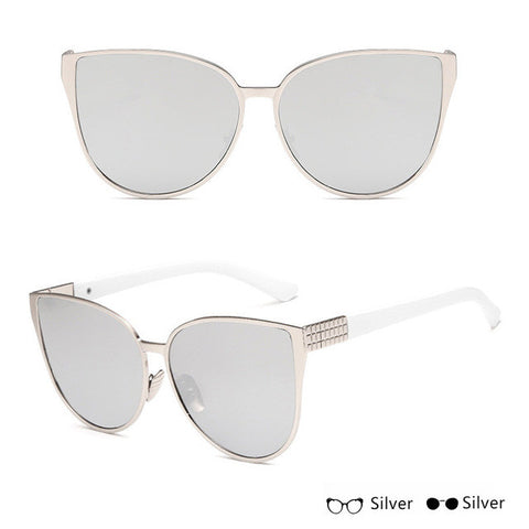 2017 New Fashion Oversized Women Sunglasses Cat Eye Outdoor Female Sunglasses Metal Frame With Plastic Legs Sun Glasses UV400