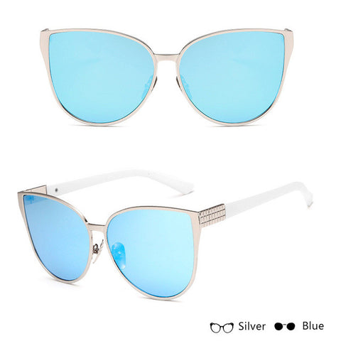 2017 New Fashion Oversized Women Sunglasses Cat Eye Outdoor Female Sunglasses Metal Frame With Plastic Legs Sun Glasses UV400