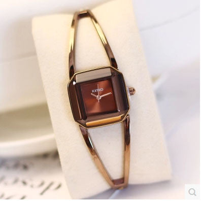 HK Brand KIMIO Luxury Watches Women Square Watch Stainless Steel Fashion Ladies Bracelet Watches Women Quartz Watch Female Clock
