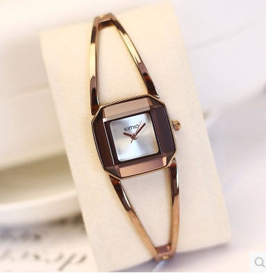 HK Brand KIMIO Luxury Watches Women Square Watch Stainless Steel Fashion Ladies Bracelet Watches Women Quartz Watch Female Clock