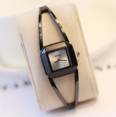 HK Brand KIMIO Luxury Watches Women Square Watch Stainless Steel Fashion Ladies Bracelet Watches Women Quartz Watch Female Clock