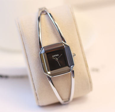 HK Brand KIMIO Luxury Watches Women Square Watch Stainless Steel Fashion Ladies Bracelet Watches Women Quartz Watch Female Clock