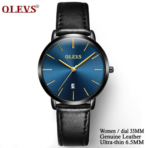 Men's Clock Ultra Thin Watches for Men top Brand Luxury Ladies Watch waterproof Leather Quartz Wrist Watch Relogio Masculino NEW