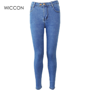 Women High Waist Pencil Denim Jeans Slim Stretch Lycra Skinny Pants  Spring Autumn Long Trouser Wash jeans feminino S-XXL
