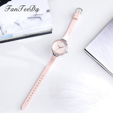 FanTeeDa Brand Fashion Silicone Strap Quartz Watch Outdoor Casual Business Wristwatch Luxury Watches Womens Female Watch Clock