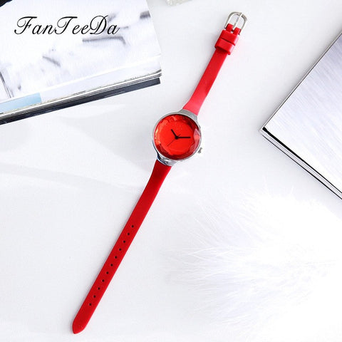 FanTeeDa Brand Fashion Silicone Strap Quartz Watch Outdoor Casual Business Wristwatch Luxury Watches Womens Female Watch Clock