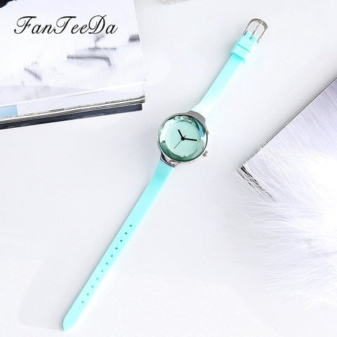 FanTeeDa Brand Fashion Silicone Strap Quartz Watch Outdoor Casual Business Wristwatch Luxury Watches Womens Female Watch Clock