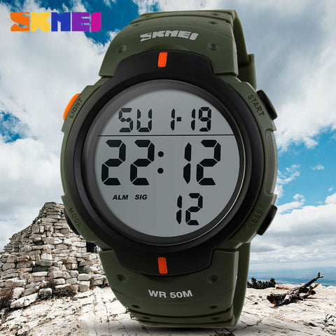 SKMEI Men Military Sports Watches Fashion Brand LED Watch Chrono 50M Waterproof Digital Wristwatches Relogio Masculino 1068