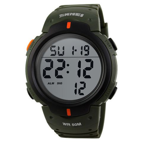 SKMEI Men Military Sports Watches Fashion Brand LED Watch Chrono 50M Waterproof Digital Wristwatches Relogio Masculino 1068