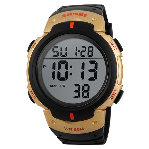 SKMEI Men Military Sports Watches Fashion Brand LED Watch Chrono 50M Waterproof Digital Wristwatches Relogio Masculino 1068
