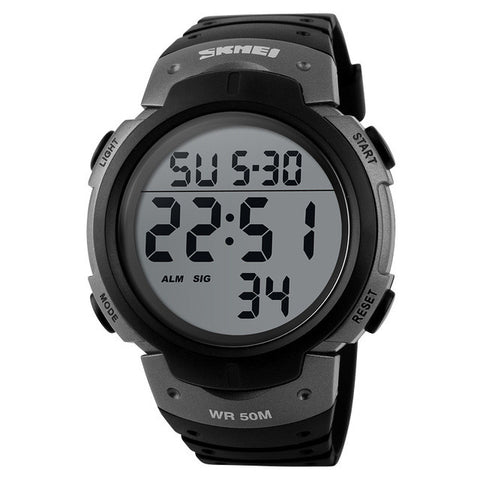 SKMEI Men Military Sports Watches Fashion Brand LED Watch Chrono 50M Waterproof Digital Wristwatches Relogio Masculino 1068