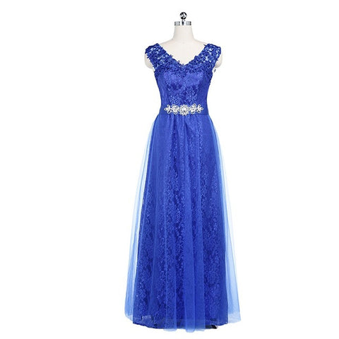 Mother of the Bride Long Floor Length Lace Red Wine Pink Green Evening Dresses Tulle Party Crystal Evening Elegant 2017 XS2