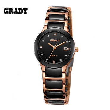 Luxury Ceramic Water Resistant Women Wrist Watch,Free Shipping Top Quality Women Steel Ceramic Rhinestone watches