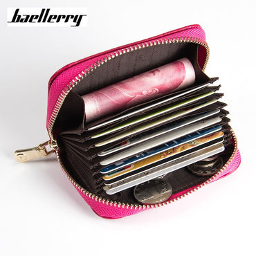 Baellerry Brand Hot Sale Genuine Leather Unisex Card Holder Wallets Female Credit Card Holders Women Pillow Card holder Purse
