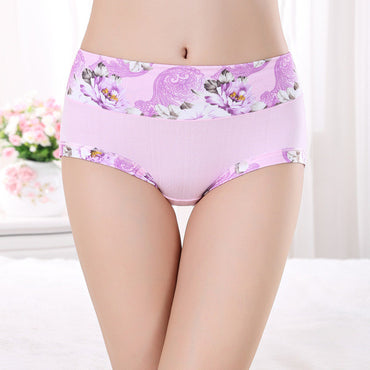 Plus Size Women Underwear Panties Ladies Seamless Sexy Briefs Floral Print Lingerie Calcinhas Intimates Underpants Ropa S-4XL