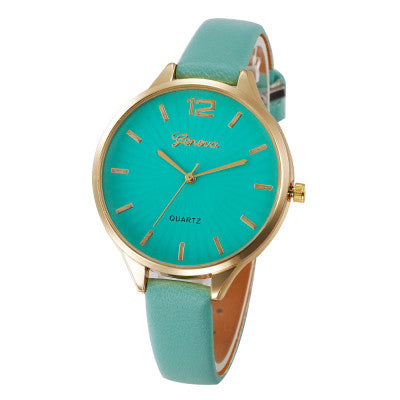 2017 New Arrival watch women Faux lady dress watch, women's Casual Leather quartz-watch Analog women's gifts Relogio Feminino