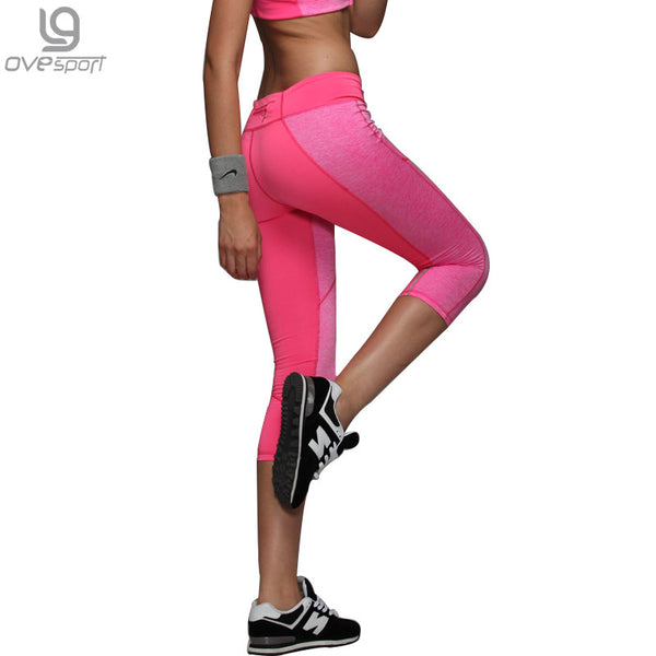 Sexy Women's Skinny Workout Leggings Light Reflecting Fitness Trousers Adventure Time Exercise Capri Pants Movement Leggins 1025