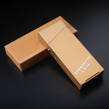 Narrow Fashion Pipe Personality Women Cigaret Slim Metal Case Cigarette Box Aluminum Fine Smoke Storage Box Smoking Accessories