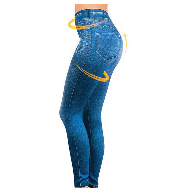 2017 Leggings Jeans for Women Denim Pants with Pocket Slim Leggings Women Fitness Plus Size Leggins S-XXL Black/Gray/Blue