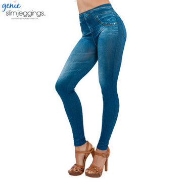 2017 Leggings Jeans for Women Denim Pants with Pocket Slim Leggings Women Fitness Plus Size Leggins S-XXL Black/Gray/Blue