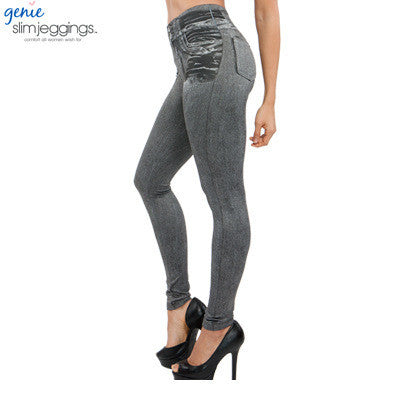 2017 Leggings Jeans for Women Denim Pants with Pocket Slim Leggings Women Fitness Plus Size Leggins S-XXL Black/Gray/Blue
