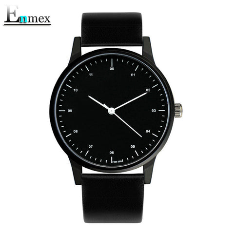 2017gift Enmex cool style wristwatch Brief vogue  simple stylish with Black and white face brief  casual  quartz  fashion watch