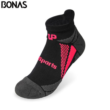 Bonas Deodorize Ankle Short Socks Women's Geometric Casual Girl Nylon Woman Socks Breathable CoolMax Polyester Multicolor Socks