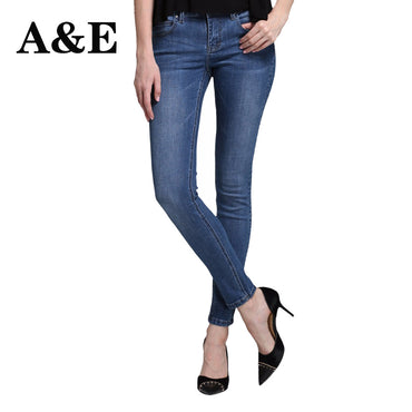 Alice & Elmer Stretch Skinny Jeans Woman Jeans For Girls Jeans Women Mid Waist Jeans Female Pants Shortened