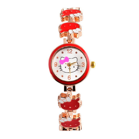 Hello Kitty Wrist watch Kids Watches Cute Children's Watches Girls Cartoon Watches Clock Gift saat montre enfant relogio reloj