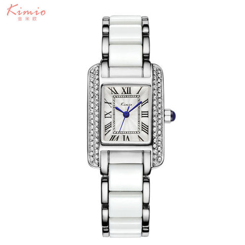 2017 Real New Kimio Luxury Jewelry Ladies Quartz Watch Dress Fashion Casual Women Watches Roman Numerals Rhinestone Bracelets