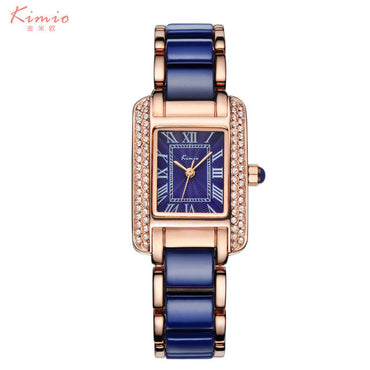 2017 Real New Kimio Luxury Jewelry Ladies Quartz Watch Dress Fashion Casual Women Watches Roman Numerals Rhinestone Bracelets