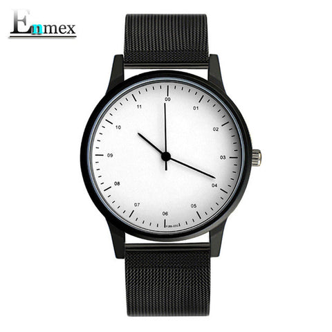 2017gift Enmex cool style wristwatch Brief vogue  simple stylish with Black and white face brief  casual  quartz  fashion watch