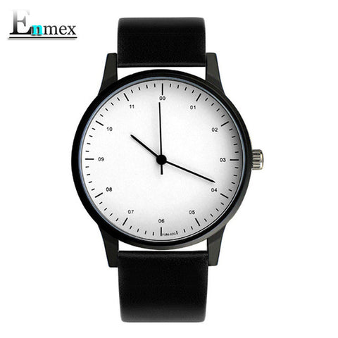 2017gift Enmex cool style wristwatch Brief vogue  simple stylish with Black and white face brief  casual  quartz  fashion watch