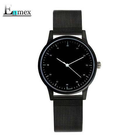 2017gift Enmex cool style wristwatch Brief vogue  simple stylish with Black and white face brief  casual  quartz  fashion watch