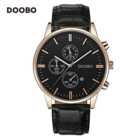 DOOBO Luxury Brand Military Business Watches Men Quartz-Watch Analog Leather Clock Man Sports Army Watches Relogios Masculino