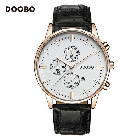 DOOBO Luxury Brand Military Business Watches Men Quartz-Watch Analog Leather Clock Man Sports Army Watches Relogios Masculino