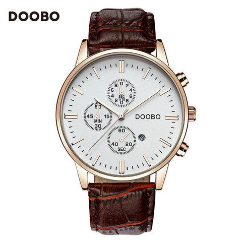 DOOBO Luxury Brand Military Business Watches Men Quartz-Watch Analog Leather Clock Man Sports Army Watches Relogios Masculino