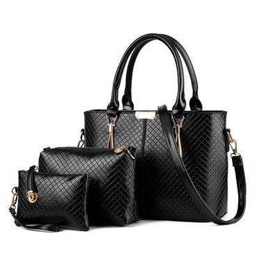 2017 Hot Sale Single Zipper Chains New Women Handbags 3pcs/set European And American Ladies Pu Leather Shoulder Bag Composite