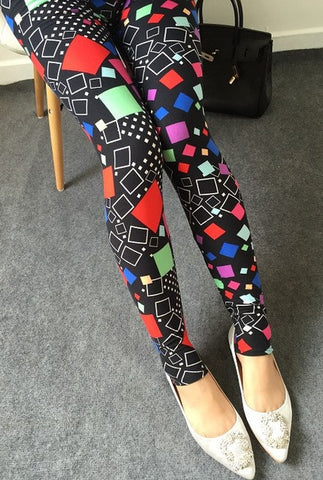 TOIVOTUKSIA Women Leggings Pantalones Black Milk Print Leggings Summer Style Soft Skin Material Nine Women Leggins