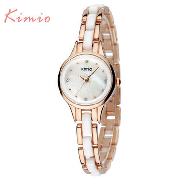 Kimio Brand Diamond Hours clock female Ladies full steel Silver Dress Women girl Quartz Watches Bracelet Wristwatch with box